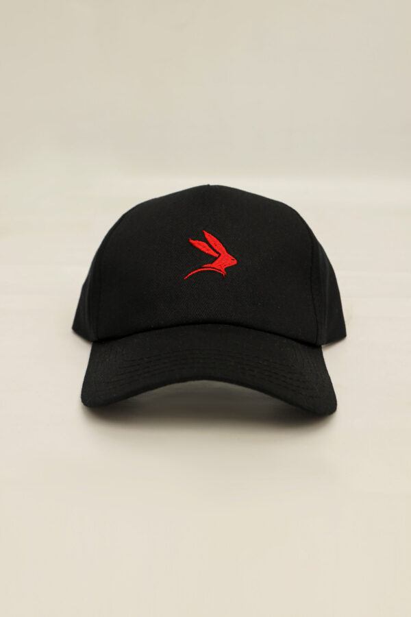 Black Cap with Red Logo