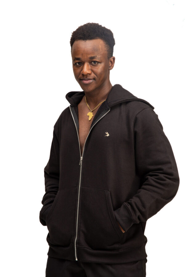 Black Full Zipper Pullover