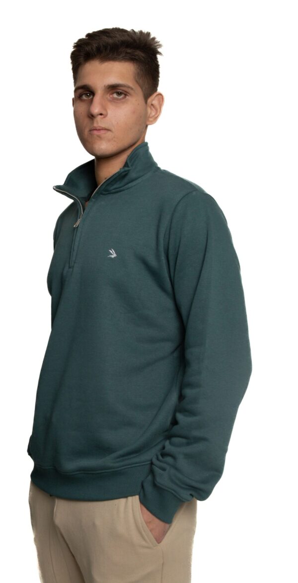 Forest Green Half-zip Sweater